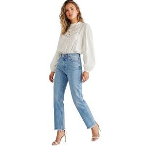 Madewell Womens Jeans Frayed High  Rise The Perfect Vintage Sz 25 Petite